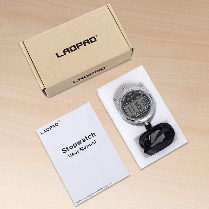 LAOPAO Melt Stopwatch, Clock Daily Rainproof Digital Timer for Sports Match,Competition,Coach,Referee,Training,Timing Xj-203