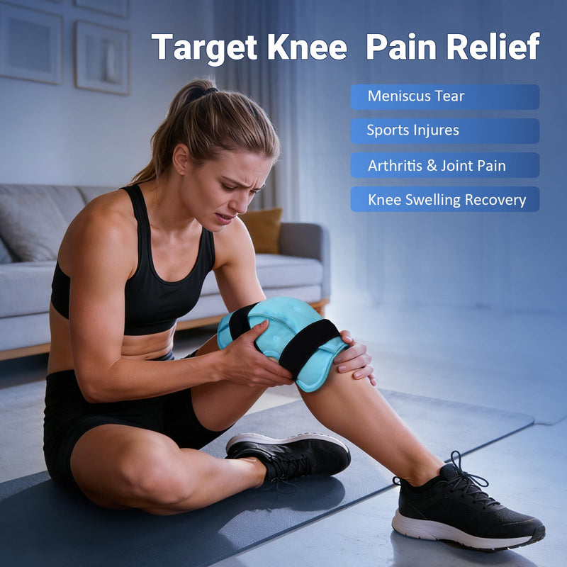 Comfytemp 3D Knee Ice Pack Wrap for Injury Reusable Gel, Knee Cold Pad Brace Physical Therapy for Meniscus Tear, Leg Pain, Replacement, Arthritis, Muscle Recovery, After Surgery Use 1.0 - BeesActive Australia