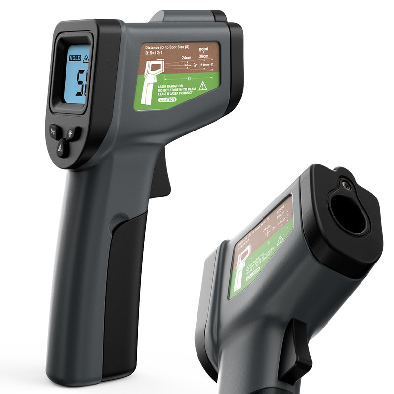 Oliver's Kitchen® Infrared Thermometer - User-Friendly - Measure Temperature with Precision - Perfect for Pizza Ovens - Ergonomic Grip - Batteries Included