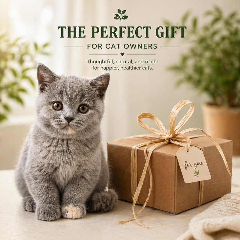 Cat Grass Kit for Indoor Cats - Organic Cat Grass Growing Kit (3 Pack) with Soil Discs, Coco Fiber Pots & Organic Seeds - Natural Hairball Control & Digestion Remedy