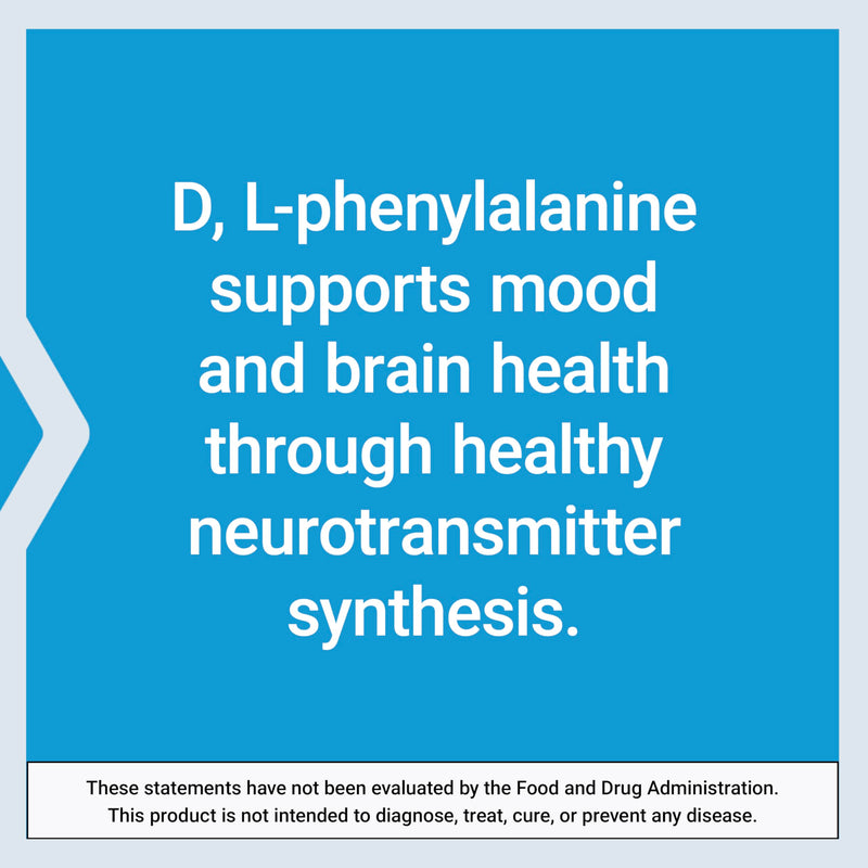 Life Extension D, L-Phenylalanine Capsules, 500 mg – Supports Mood Health, Promotes Neurotransmitter Health – Gluten-Free, Non-GMO, Vegetarian – 100 Capsules | Supports Mood Health & Promotes Neurotransmitter Health, Gluten-Free, Non-GMO & Vegetarian, ...