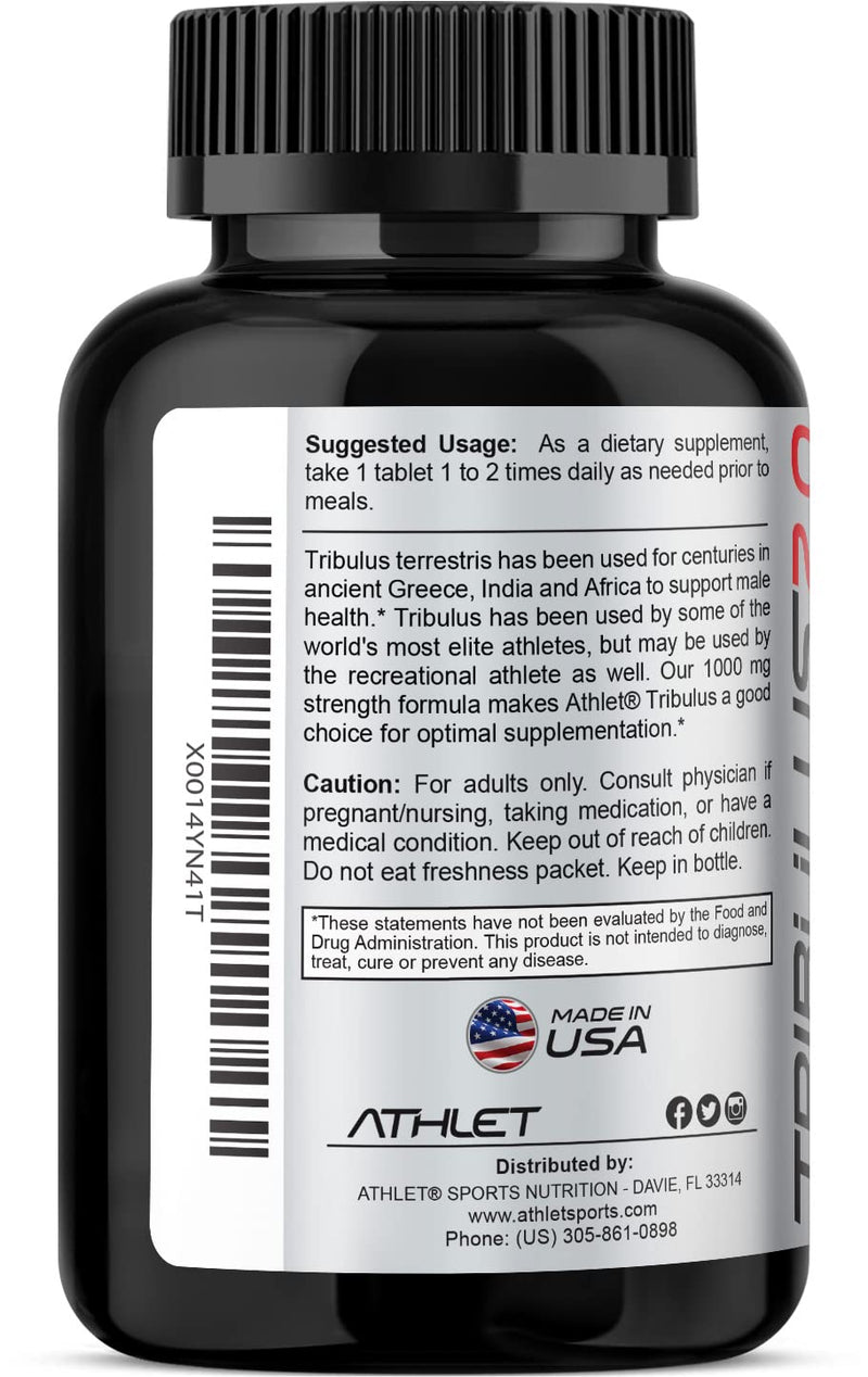 Tribulus Terrestris 1000 mg 180 Tablets - Supports Muscle Strength Stamina Vitality Energy Endurance - BeesActive Australia