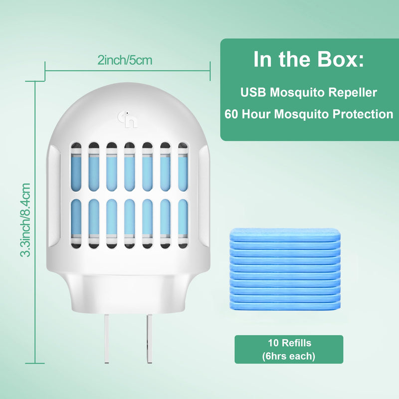 Mosquito Repellent Indoor Use with 20' Mosquito Protection Zone, Plug in Electronic Mosquito Repeller, DEET-Free, for Home, Office - BeesActive Australia