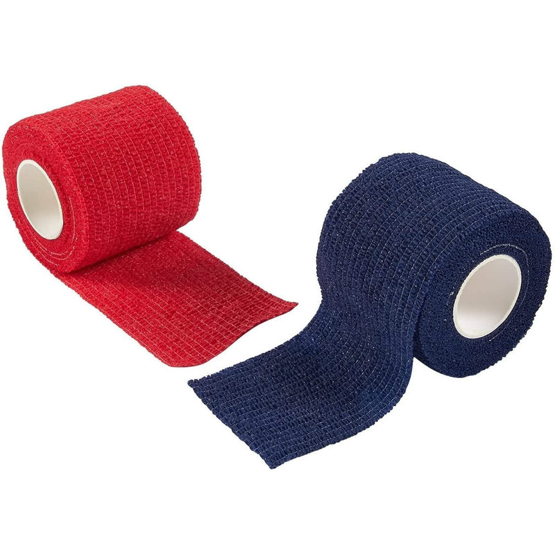 Juvale Vet Wrap Cohesive Bandage Tape - Self-Adherent Support & Bandage Wrap - Sport Stabilization & Athletic Tape - All-Purpose First Aid Medical Supply - 2 in x 5 yd, Pack of 24, 12 Colors Multi-coloured - BeesActive Australia