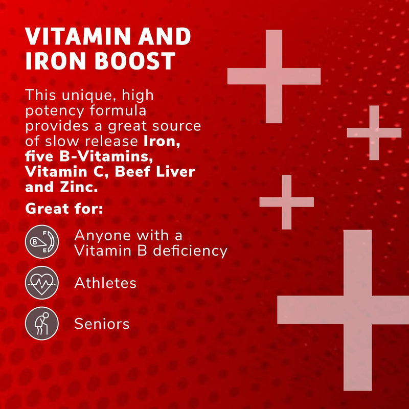 Globulo Rojo Iron Supplement - Dietary Supplement Pills with High Potency Iron & B Vitamins, 60 Tablets 60 Count (Pack of 1)