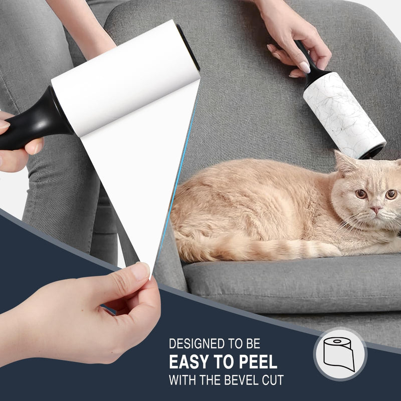 Vinabo lint roller 6 rolls with 60 sheets each + 1 dispenser, extra sticky portable lint remover, lint roller for animal hair, lint roller for dust, hair, cat hair, dog hair - BeesActive Australia
