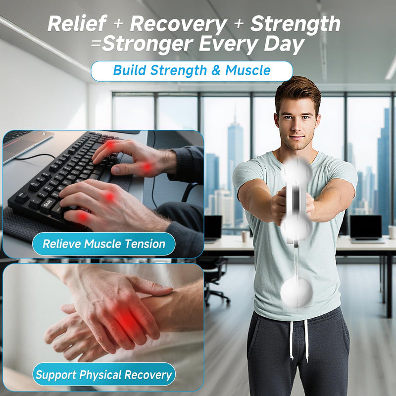 Rocalt Arm Exerciser, 360° Hand-Crank Fitness Equipment for Chest, Shoulders and Arm Muscle, Forearm & Wrist Strengthener Trainer, Home Gym Workout Equipment