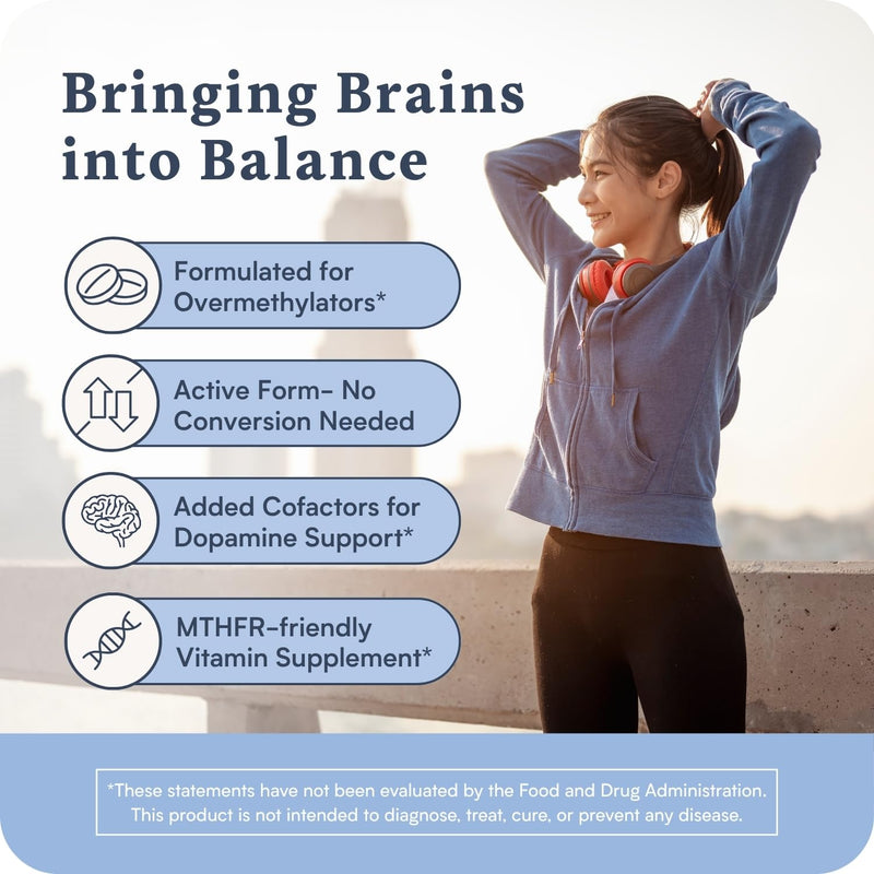 Accentrate Neuro X - Brain Health, Vitamin B Complex, MTHFR, 30 Tablets | A methylated multivitamin at a deliberately low dose, for people who react badly to standard B vitamins. Methylation Sensitive
