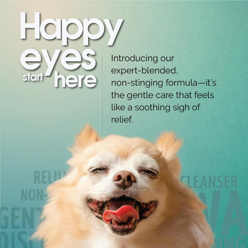Gentle Multi-Purpose Eye Wash for Dogs & Cats (4 fl oz) Helps with Eye Infections, Redness, Irritation, Tear Stains, Discharge, Pink Eye, Conjunctivitis & Dry Eye Relief Vet Formulated