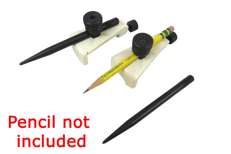 Taytools 468310 Large Adjustable Trammel Head Set Beam Compass, Pencil Holders, Hardened Points