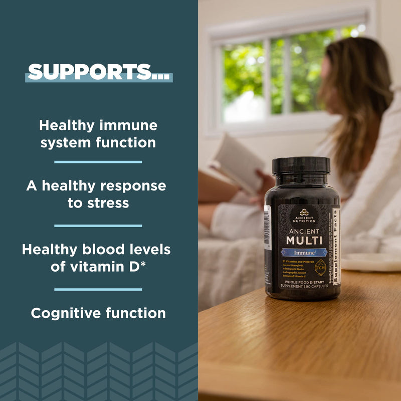 Ancient Nutrition Immune Support Multivitamin, Vitamin D & C, Turmeric