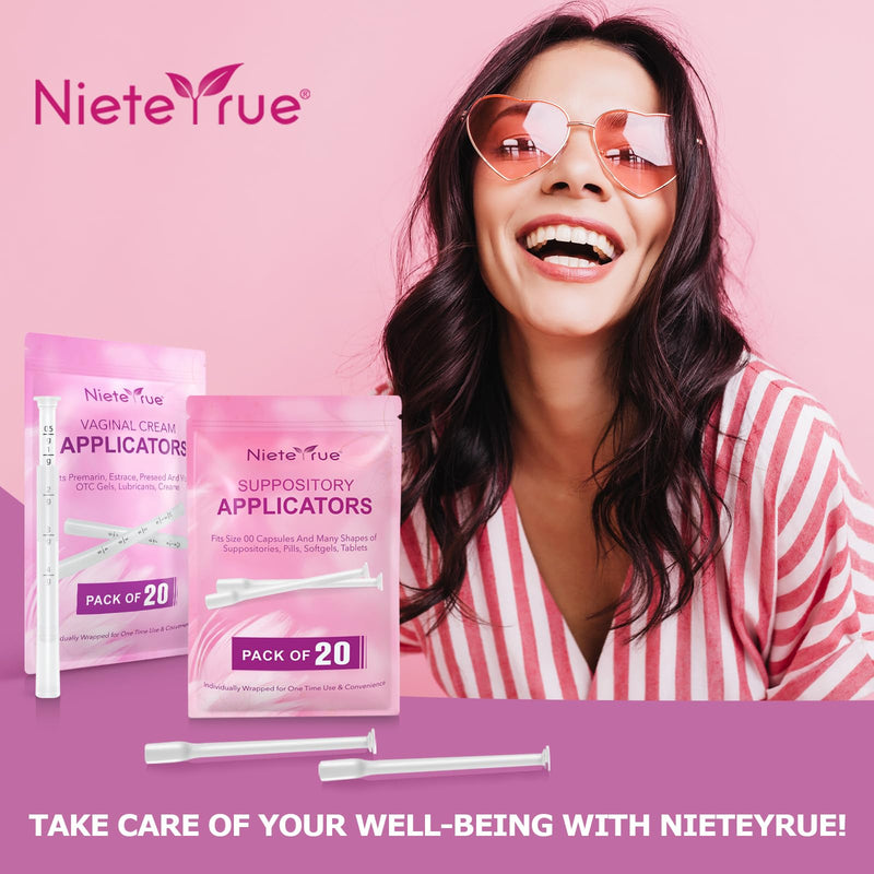 (20 Packs) Disposable Vaginial Applicators Individually Wrapped Hygienic Fit to Size 00 Cap-sules and Many Shapes of Suppositories, Tablets Feminine Care Applicators from 20 Count (Pack of 1) - BeesActive Australia