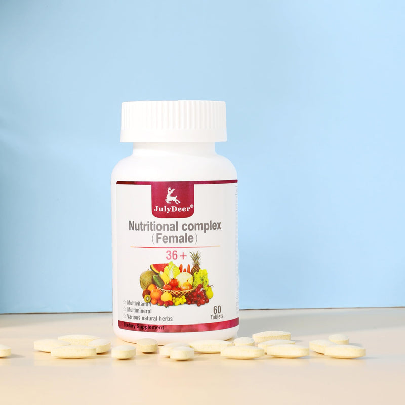 JulyDeer Multivitamin for Women 60 Tablets Complete Multimineral & Vitamin | A, C, D, E and B-Complex, Zinc & More for Lady Immunity, Hair, Skin & Nails, Digestion + Vegetarian ( 60 Count Pack of 2) 2 Bottles