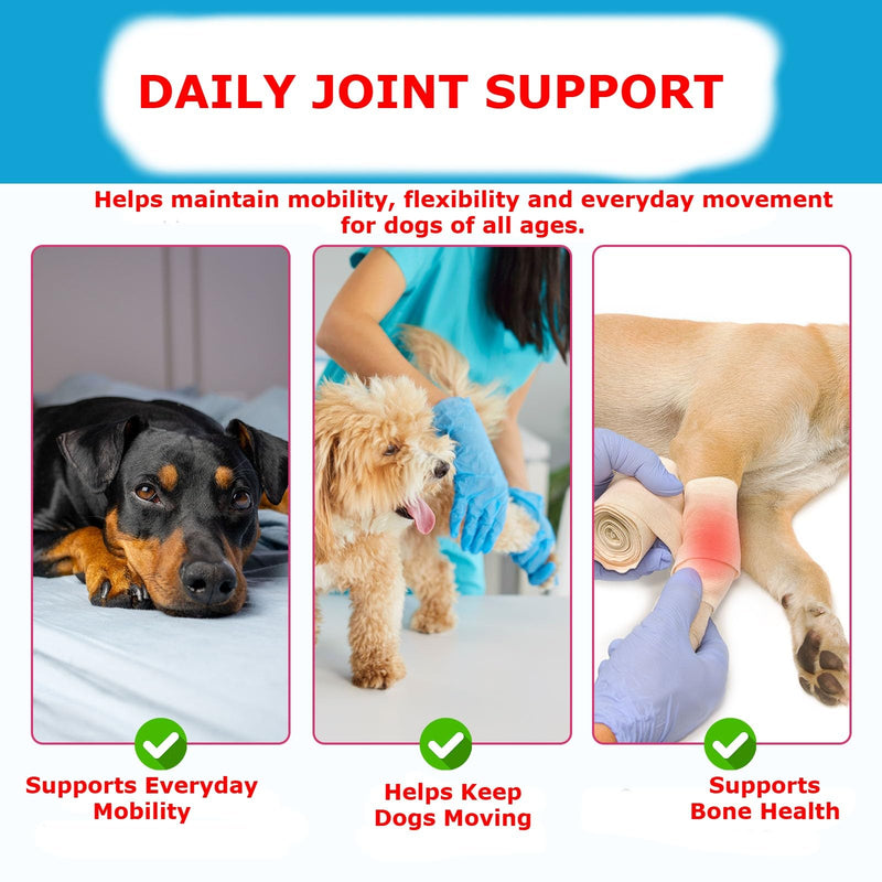Joint Supplements for Dogs, Pain Relief for Dogs, Dog Joint Supplements for Senior Dogs, Chondroitin Drops for Dogs, Hip & Joint Glucosamine Drops for Dogs, Mobility Pain Relief, Natural Formula, 60ML