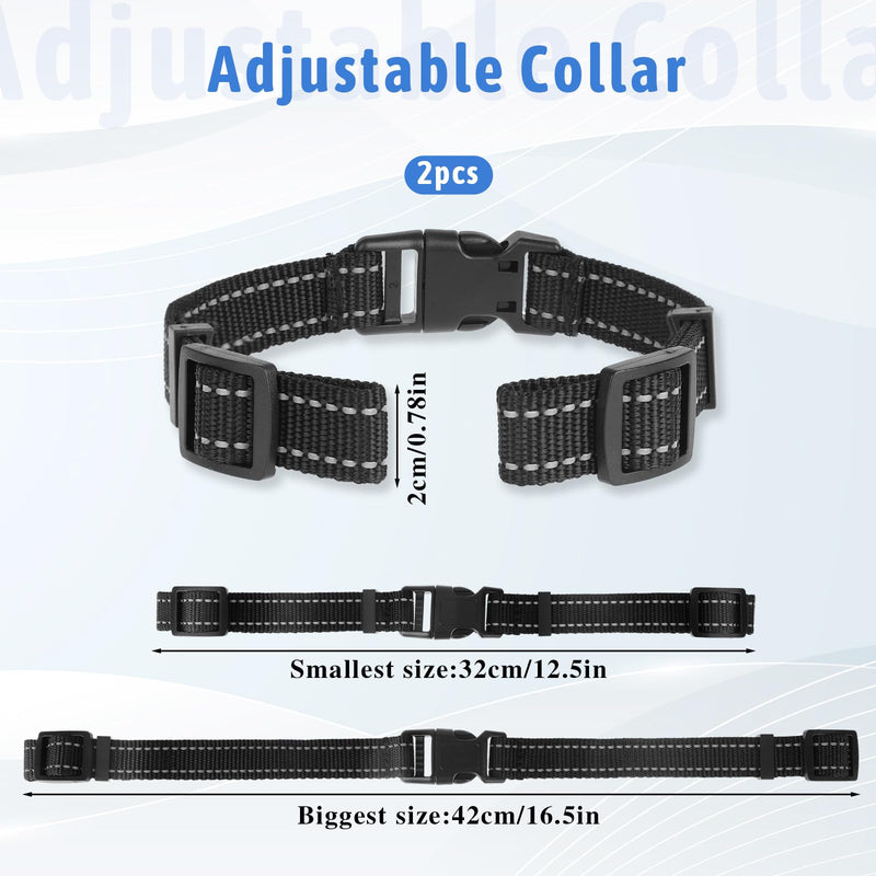 2 Pack Collar Strap Reflective Heavy Duty Replacement Collar for Electronic Fence Training Barking Collar GPS Tracker, Collar Replacement Strap for Most Dog Training Collar Receivers - BeesActive Australia