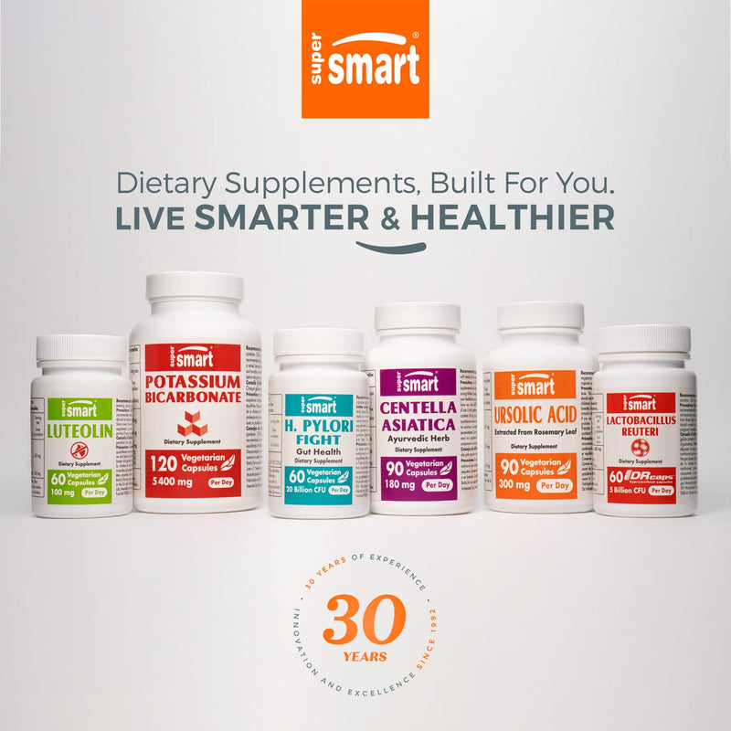 Supersmart Natural E 400 (D-Alpha Tocopherol) 1200IU per Day - High Absorption Vitamin E Supplement | Non-GMO - 100 Softgels
