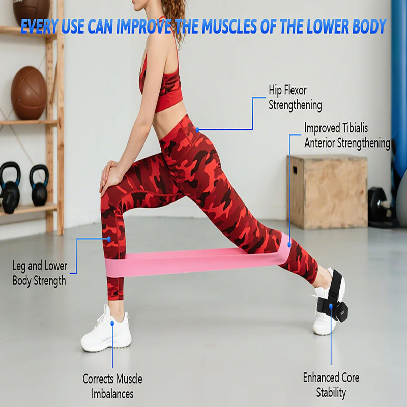 Dumbbell Foot Attachment Adjustable Ankle Weight Straps for Leg Workouts, Tibialis Trainer Hip Flexor Exercises Secure Fit for Hamstring Curls, Leg Extensions Home Gym Training - BeesActive Australia