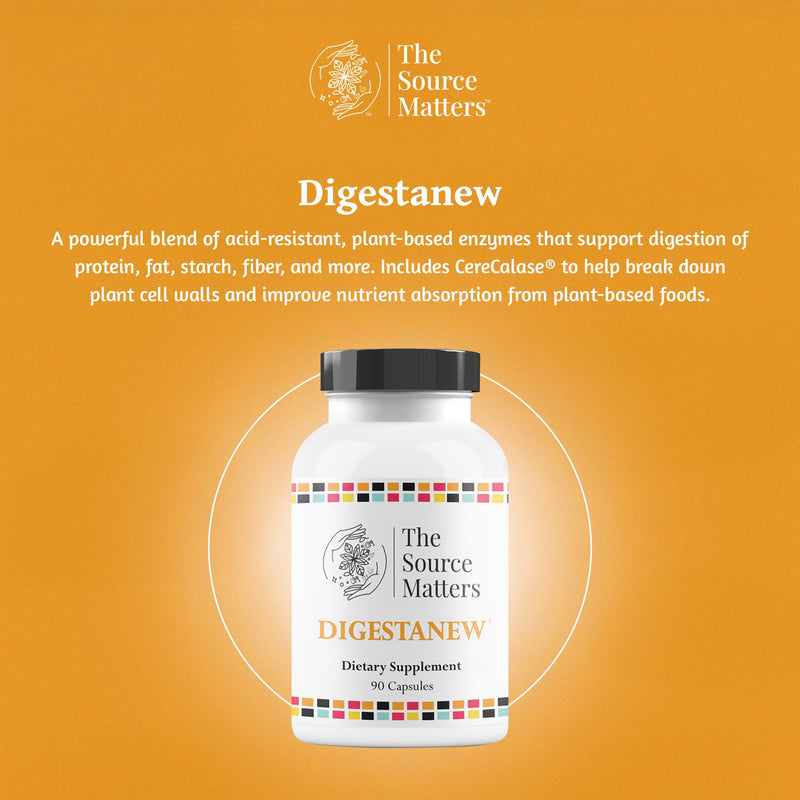 DIGESTANEW Digestive Enzyme Supplement | Broad-Spectrum Enzymes, Gentian Root, Artichoke Extract for Gut Health, Nutrient Absorption & Bloating Relief (60 Count)