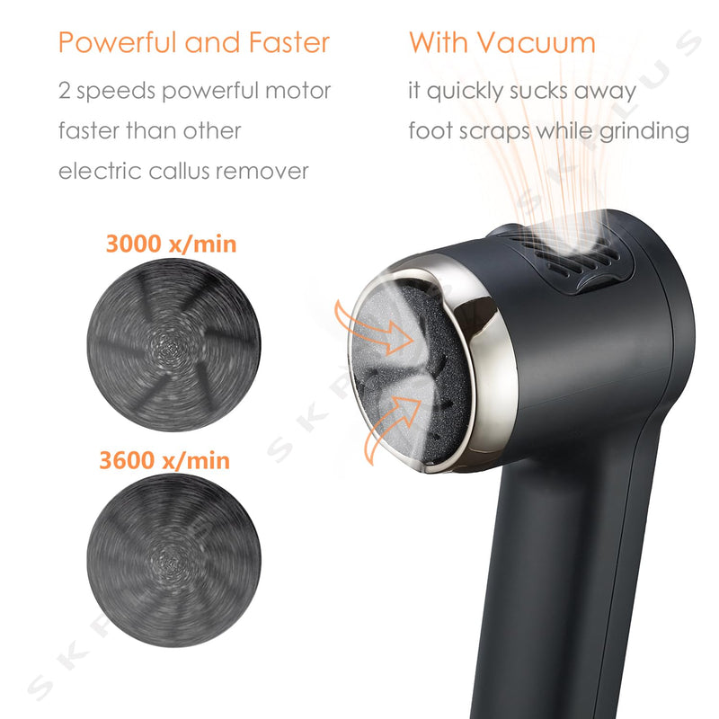 Electric Callus Remover with Dander Vacuum for Feet, Portable 36 in 1 Pedicure Kit Foot File Callus Remover, Waterproof Rechargeable Foot File for Foot Care with 3 Heads&LCD Display - BeesActive Australia