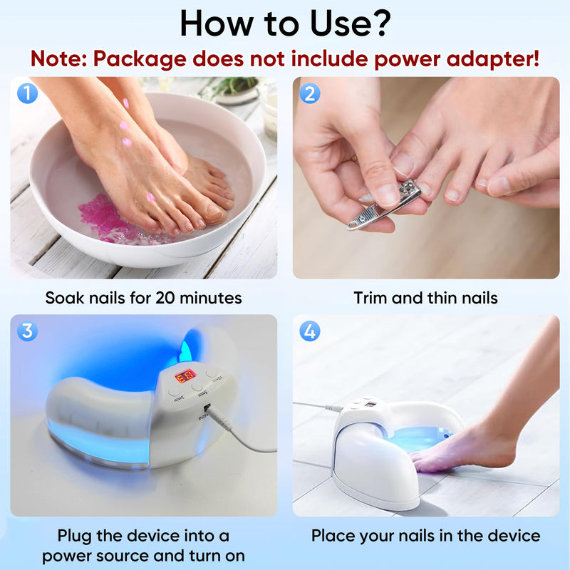 Home Toenail Repair Treatment for Multiple Toenails & Fingernails, Three Modes 3/5/10Minutes Auto Off - BeesActive Australia