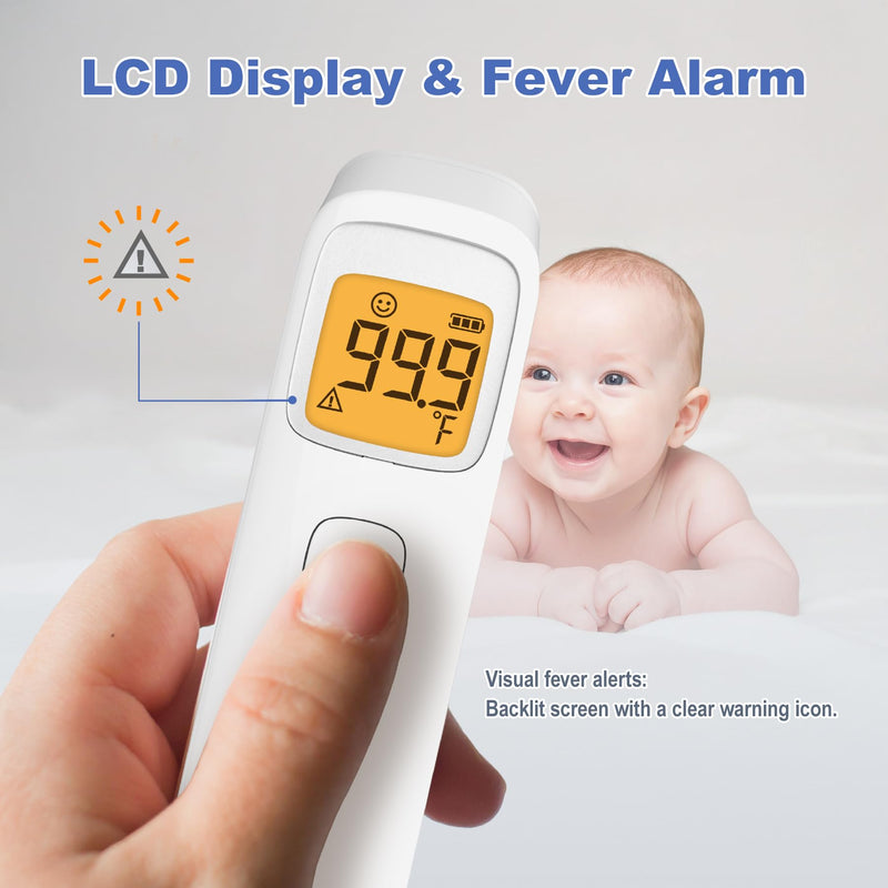 Infrared Non Contact Forehead Thermometer, Made in Taiwan, No Touch Digital Thermometer for Adult, Baby and Children
