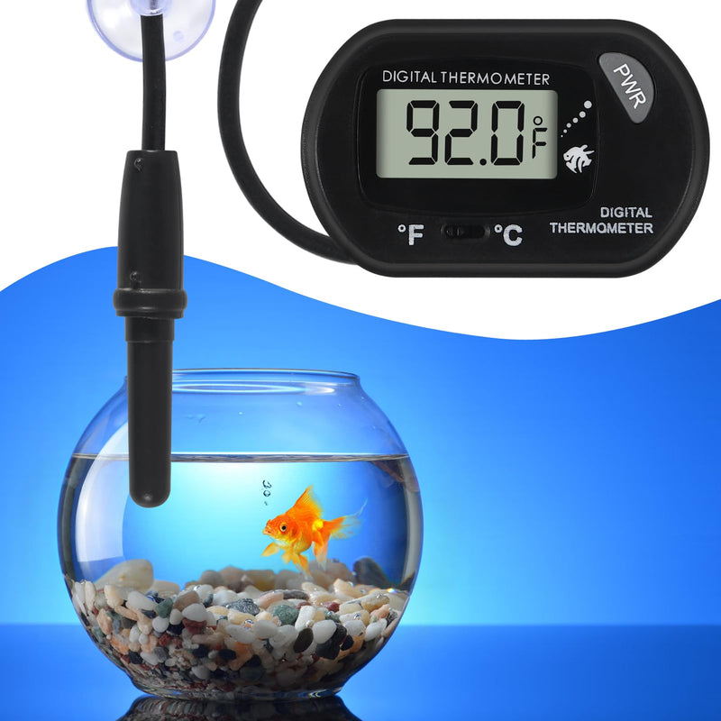 10Pcs Aquarium Thermometer Fish Tank Thermometer Reptile Terrarium Water Test Digital with LCD Display Fahrenheit/Celsius(℉/℃) 10PCS - BeesActive Australia
