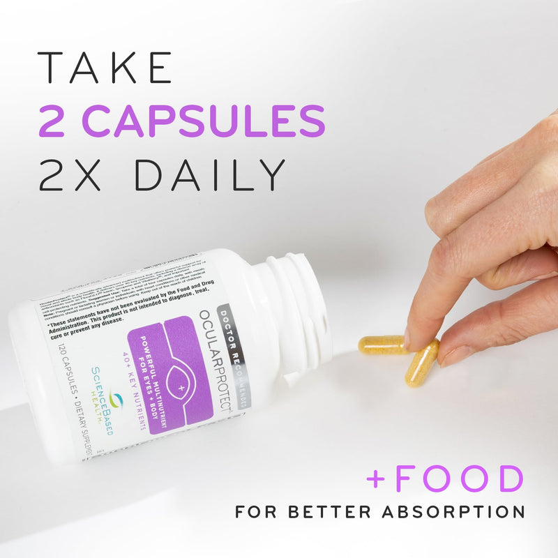 ScienceBased Health OcularProtect – Daily Multivitamin with Advanced Eye Health Support – 40+ Key Nutrients with Lutein, Zeaxanthin, Turmeric & Quercetin – Immune & Antioxidant Support