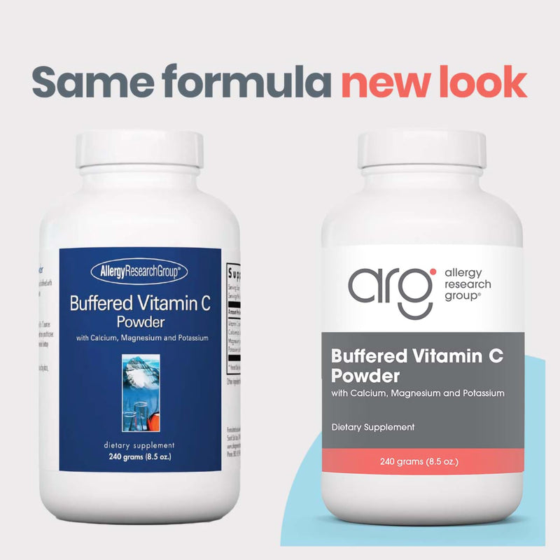 ARG Buffered Vitamin C Powder, Immune Support, 8.5 oz | Ascorbic Acid with Calcium, Magnesium and Potassium for Antioxidant and Immune Support, Non-GMO and Gluten-Free, 102 Servings