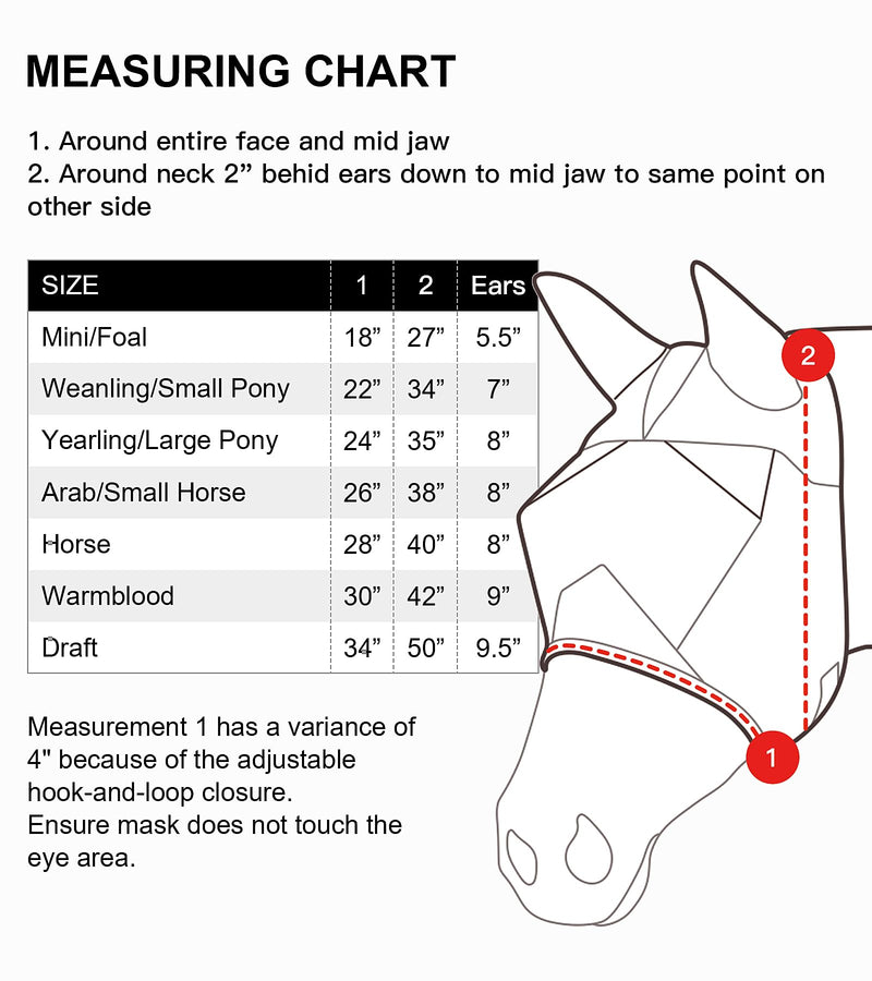 Horse Fly Mask, Elasticity Fly Mask UV Protection for Horse, Grey (Standard) Grey (Standard) - BeesActive Australia