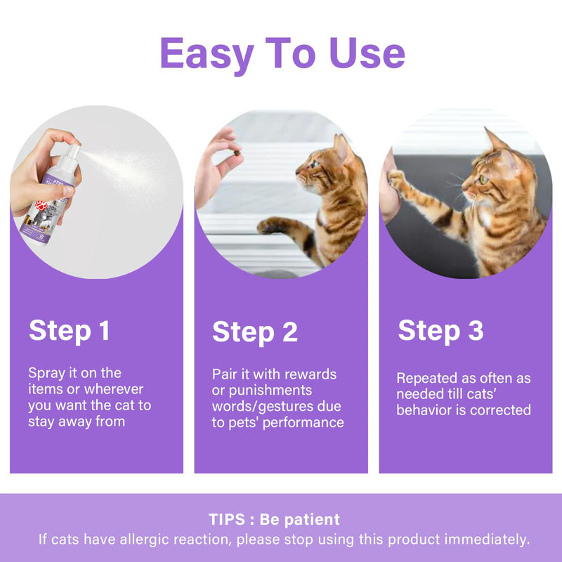 Cat Deterrent Outdoor&Indoor, Cat Deterrent Spray, Cat Repellent Outdoor to Keep Cats Away, Cat Repellent Spray for Furniture, Prevent Scratching, Digging&Biting, Nontoxic purple - BeesActive Australia