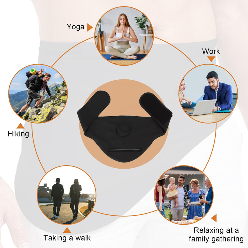 Ostomy Belt for Ostomy Bag Cover, Inner Pocket to Accommodate Ostomy Pouch for Sport or Daily Life, Black Colostomy Belt for Men & Women(XL) X-Large