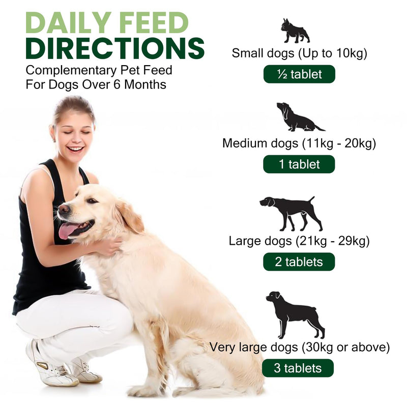 Joint Supplements for Dogs - 90 Tablets Green Lipped Mussel for Dogs, Senior Dog Joint Supplements, Advanced Strength Dog Arthritis Pain Relief with Turmeric, Glucosamine and Chondroitin - Made In UK