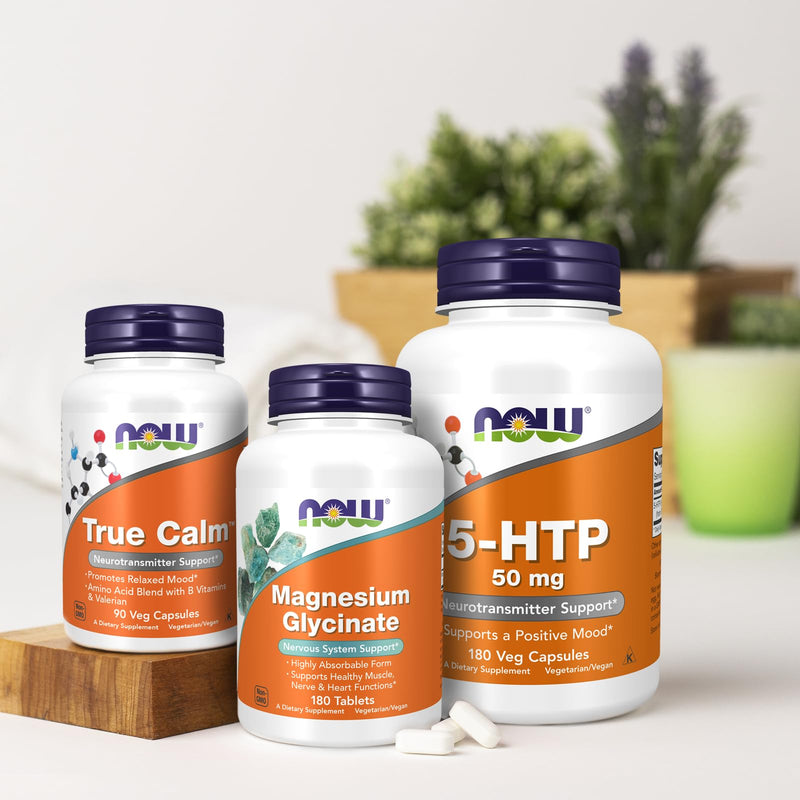 Now Supplements, True Calm, with Magnesium, GABA, B Vitamins & More, 90 Veg Capsules, (Pack of 2) 90 Count (Pack of 2)