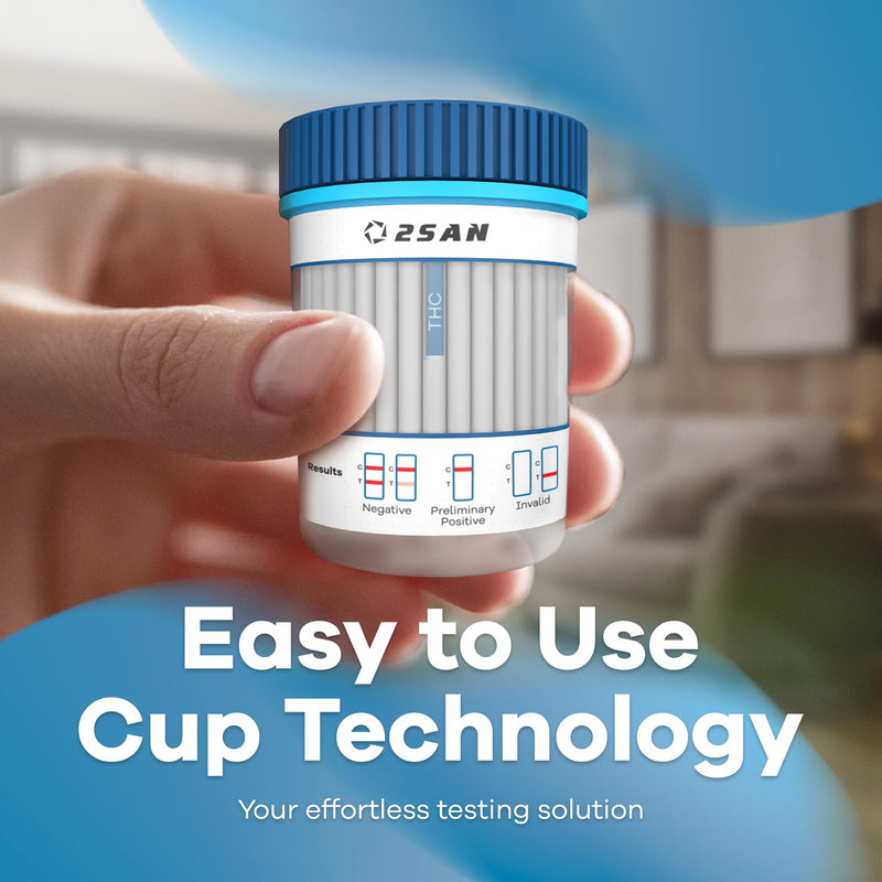 2San THC Urine Drug Test – Sensitive At-Home Marijuana Screening Kit – Detects THC at 15 ng mL – Fast 5-Min Results – Easy & Reliable Cannabis Test Strip (1 Pack, 1 Test)