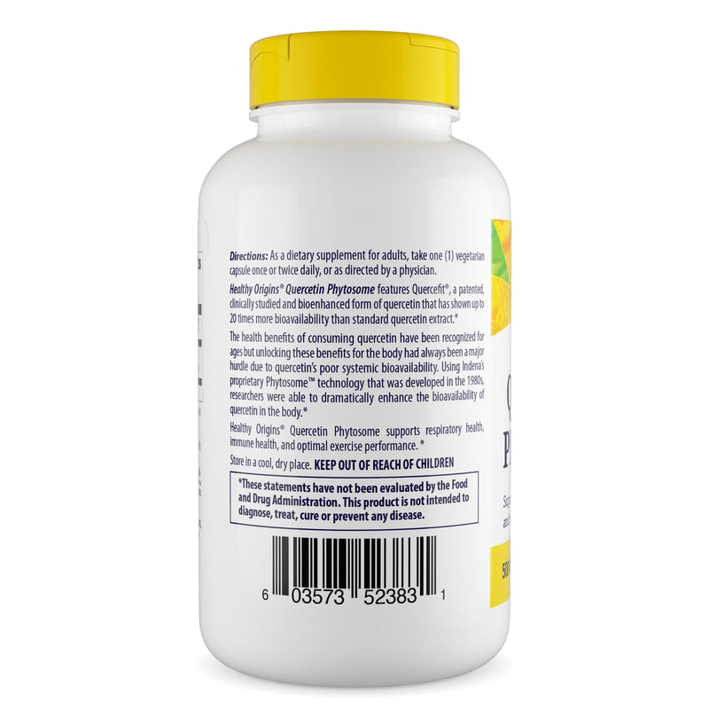 Healthy Origins Quercetin Phytosome Quercefit 500 mg, 120 Caps 120 Count (Pack of 1)