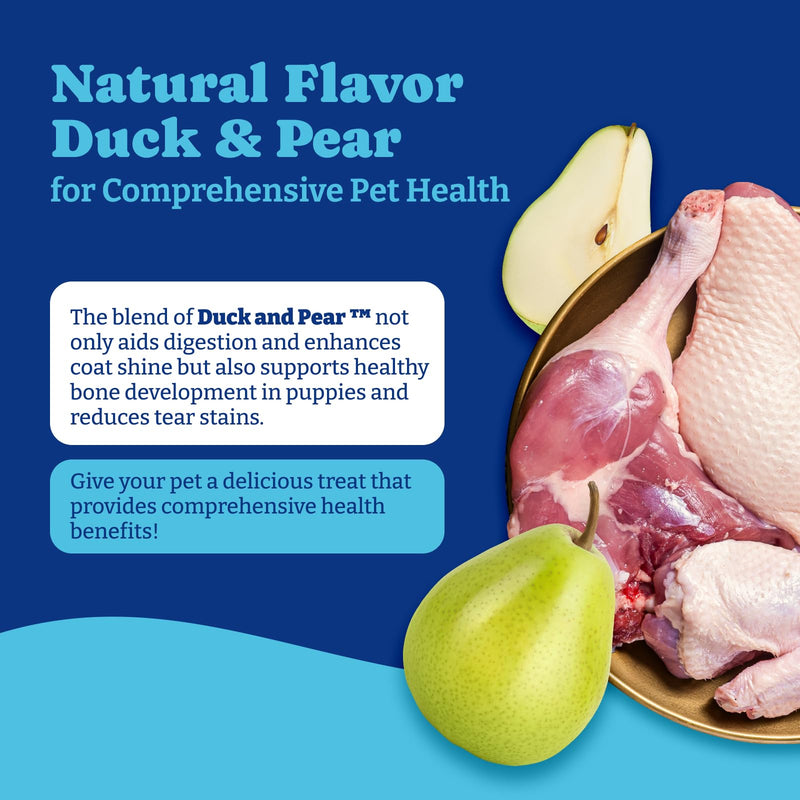 No Poo Chews for Dogs, Coprophagia Deterrent, Stool Eating Deterrent - with Probiotics, Fiber Blend, Natural Deterrent - Digestive Health & Immune Support - 180 Soft Chews, Duck & Pear Flavor 180ct-No Poo Chews