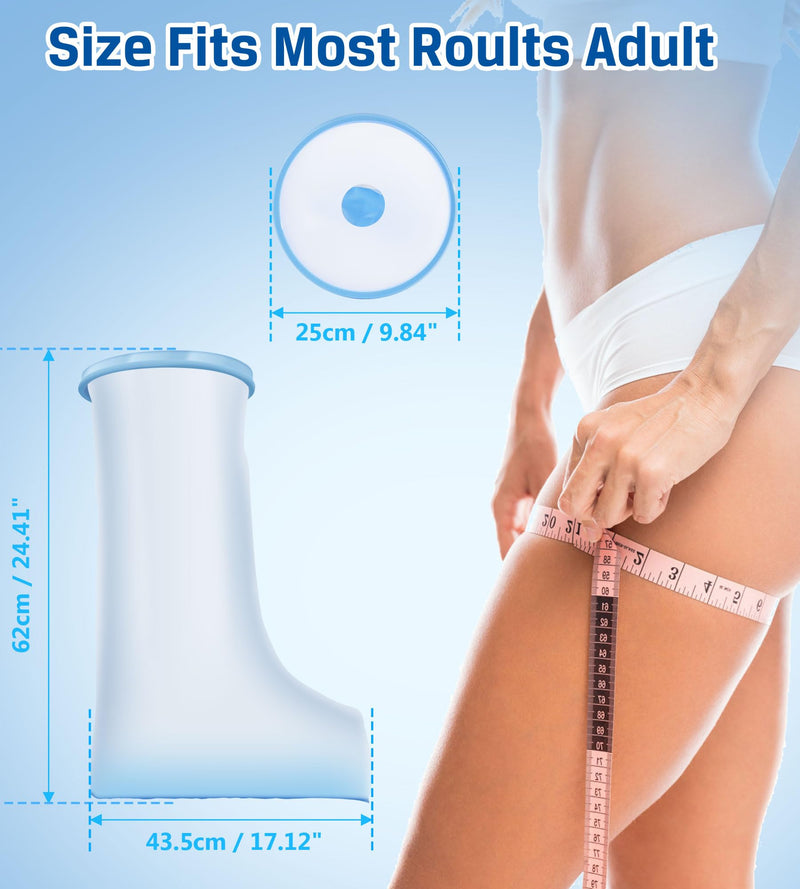 Blueash Waterproof Extra Wide Leg Cast Cover for Shower Adult, Reusable Extra Large Leg Shower Casts Cover with Non-Slip Bottom for Adults Large Casts Surgery Shower Boots - BeesActive Australia