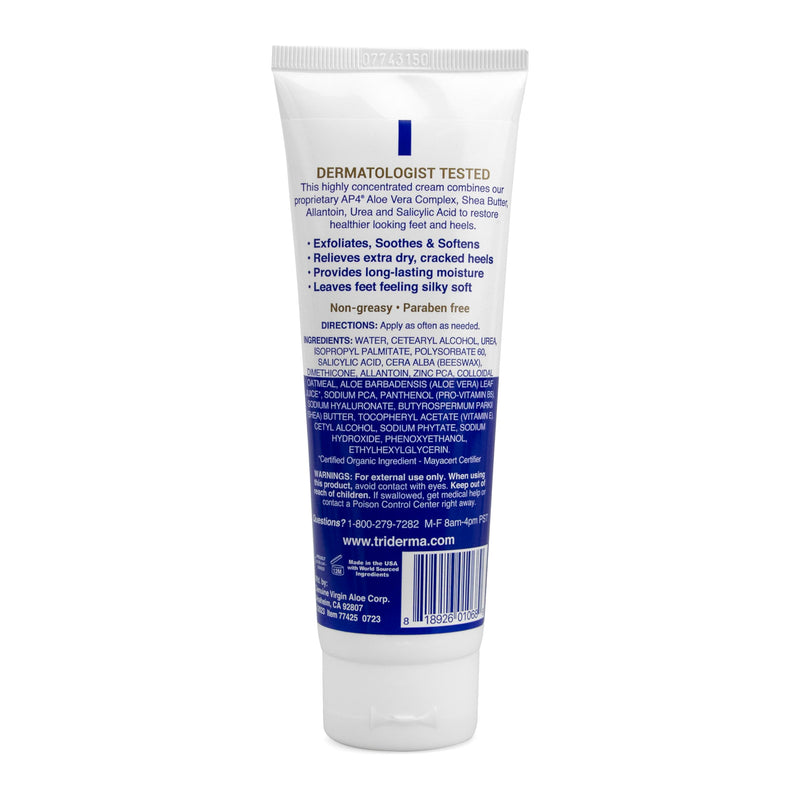 TriDerma Cracked & Crusty™ Healthy Foot Cream Moisturizes, Softens and Heals Dry Feet, Cracked Heels and Dry Elbows with Salicylic Acid, Urea, Shea Butter, AP4 Aloe and Vitamins, 4.2 Ounces