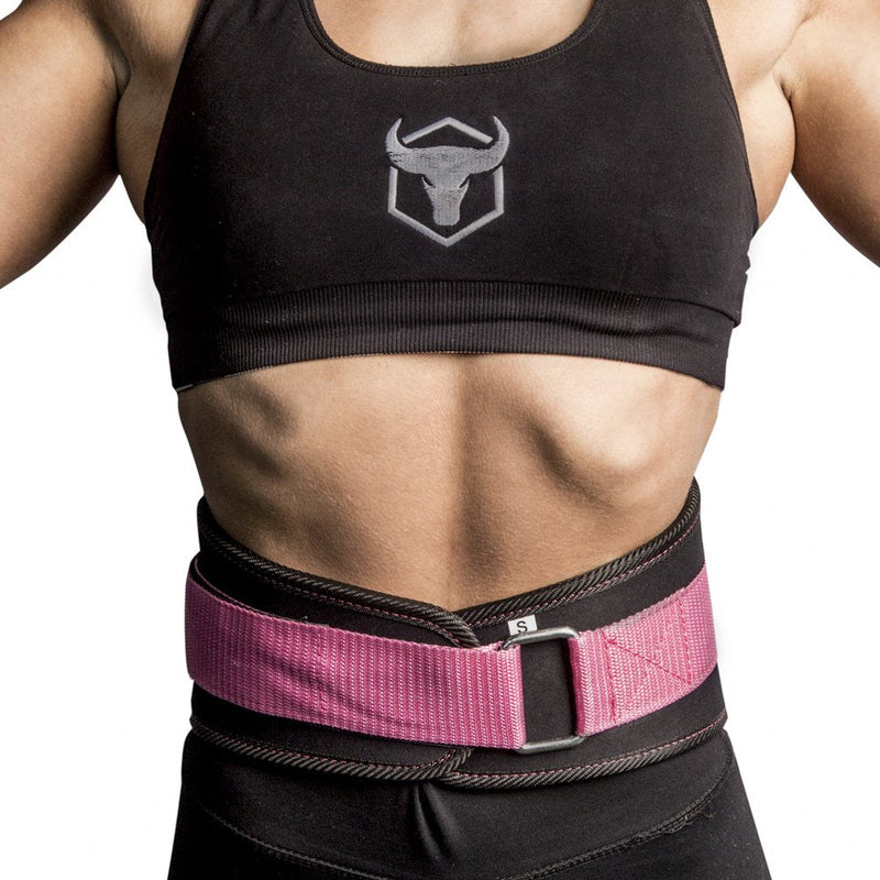 Women Weight Lifting Belt - High Performance Neoprene Back Support - Light Weight & Heavy Duty Core Support For WeightLifting and Fitness Black/Pink Medium - BeesActive Australia