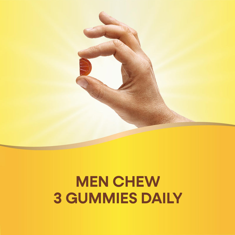 Nature's Way Alive! Men's Premium Gummy Multivitamin Supplement, 75 ct | Supports Healthy Heart*, Muscle Function*, Full B-Vitamin Complex, Orange, Grape, Cherry Flavored, Gluten-Free, Gelatin-Free