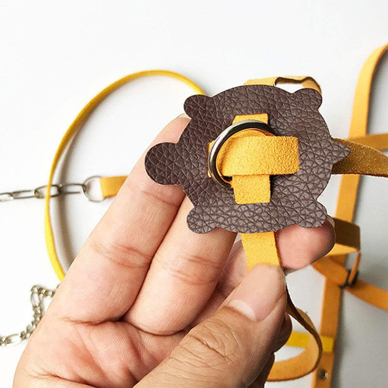 Pet Tortoise Turtle Leather Harness Small Pet Turtle Leash and Harness Pet Tortoise Leash Suitable for Tortoise Supplies Adjustable Control Leash (S,Blue) Blue S - BeesActive Australia