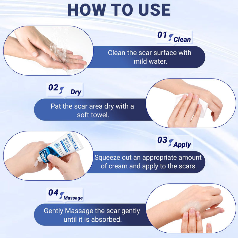 Scar Cream, Silicone Scar Gel, Advanced Scar Removal Cream for Surgical Scars, Stretch Marks Removal, Keloid Bump Removal, Old and New Scars 2.11 Oz (60g) Scar Cream 2.11 Ounce