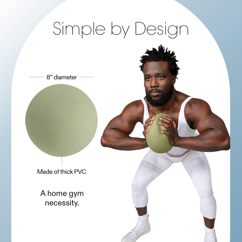 Bala Non-Weighted Exercise Ball - 8" Yoga Ball for Barre, Stretching, Strength & Core Training - Small Pilates Ball Workout Accessory with Mini Pump for Home Gym & Fitness Routines Sage