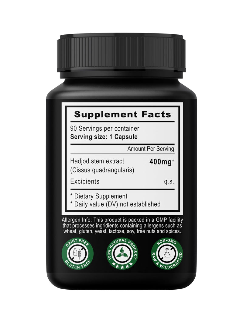 Cissus Quadrangularis Extract Capsules | 90 Veg Caps 400mg | Hadjod | Strengthen Tendon & Bone Health | Natural Joint Support | Non-GMO & Gluten Free | Ayurvedic Supplement | 45 Days Supply - BeesActive Australia