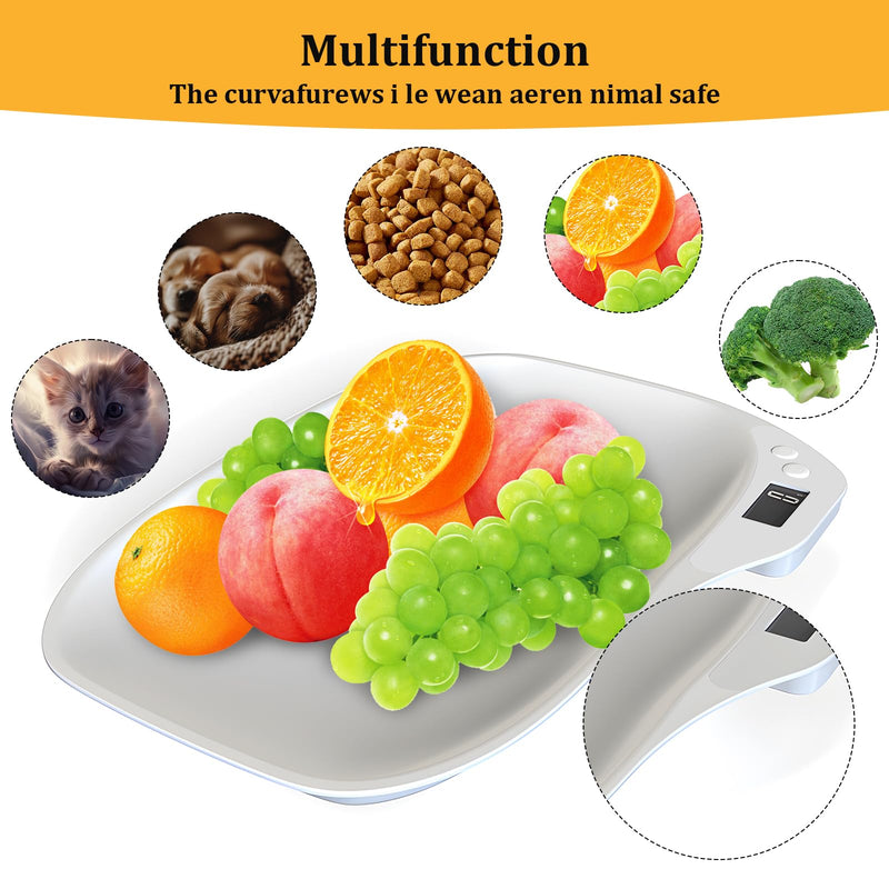 Animal scales for small animals, dog scales 15 kg (±1 gram), LCD digital cat scales with 4 weighing modes (kg/oz/lb/ml), small digital scales pet scales for cats, pets, kitchen (36 x 26 cm) (15 kg) - BeesActive Australia