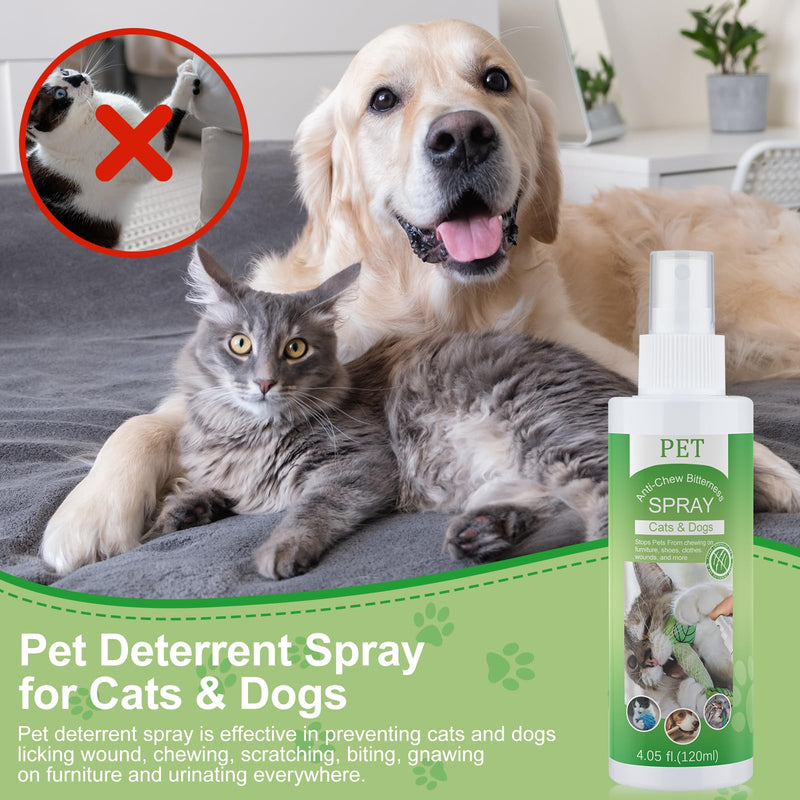 Cat Deterrent Spray. Cat Repellent Indoor for Cat and Kitten. No Scratch Spray for Cats. Effective Cat Scratch Deterrent Training Aid for Furniture, Curtains, Sofas, Plants, Indoor & Outdoor. 120ML green - BeesActive Australia