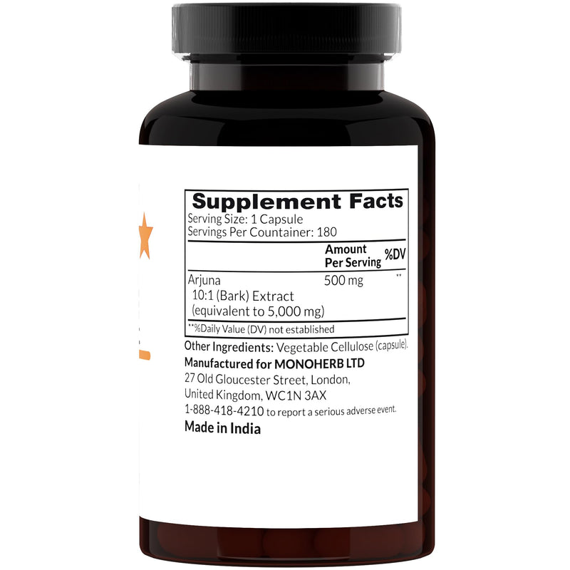 Arjuna Extract 500 mg - 180 Capsules