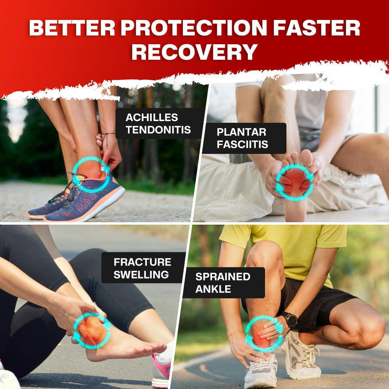 Gviipk Ankle Brace for Sprained Ankle, Quick Lace Up Ankle Brace Support Women Men, Foot Brace Ankle for Plantar Fasciitis Relief and Achilles Tendonitis Wrap, Injury Recover, Running, Sports - M Medium - BeesActive Australia