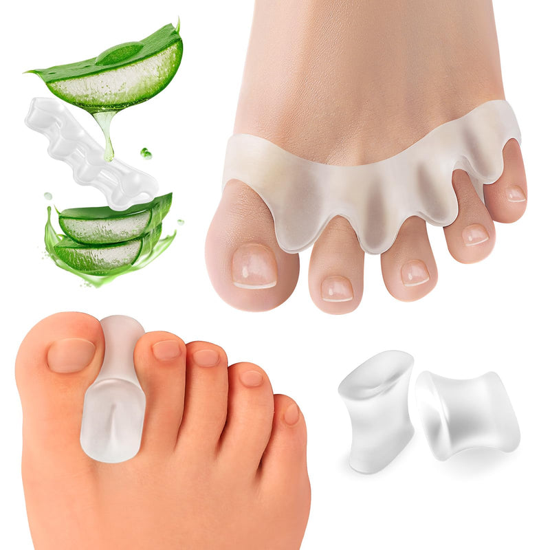 Welnove Gel Toe Separators (12 Pack) - 8 Pack Silicone Toe Spacers for Straightening Overlapping Toes for Men and Women - BeesActive Australia
