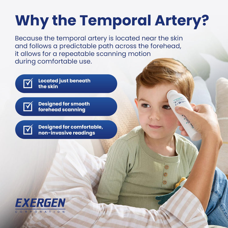 Exergen TAT-2000C+ Temporal Artery Thermometer – Fast & Accurate Forehead Thermometer for Adults, Kids & Babies